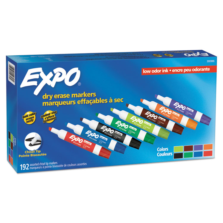 Sanford Expo Low Odor 4-Color Fine Tip Dry Erase Marker Set