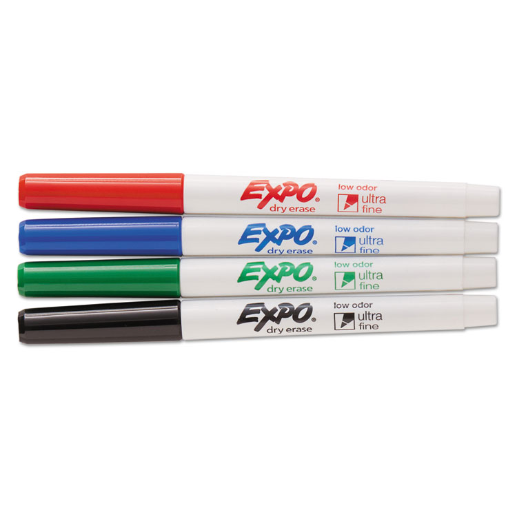 EXPO Low-Odor Dry-erase Markers (Ultra-Fine Chisel Point, Asstd. Colors) -  36/Pack (2003895)