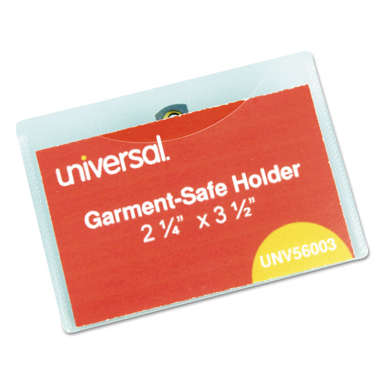 Advantus Proximity ID Badge Holder, Horizontal, 3 3/8w x 2 3/8h, Clear,  50/Pack