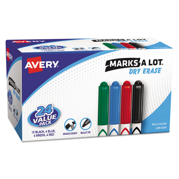 Avery Marks A Lot Permanent Markers, Ultra Fine Tip, Assorted, 8/pk