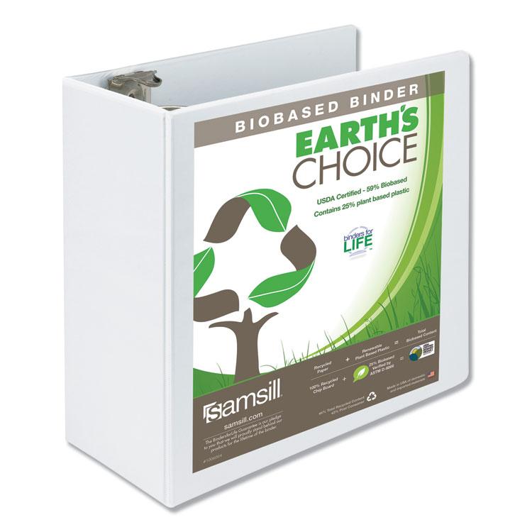Samsill Earth's Choice Plant-Based BOHO D-Ring View Binders