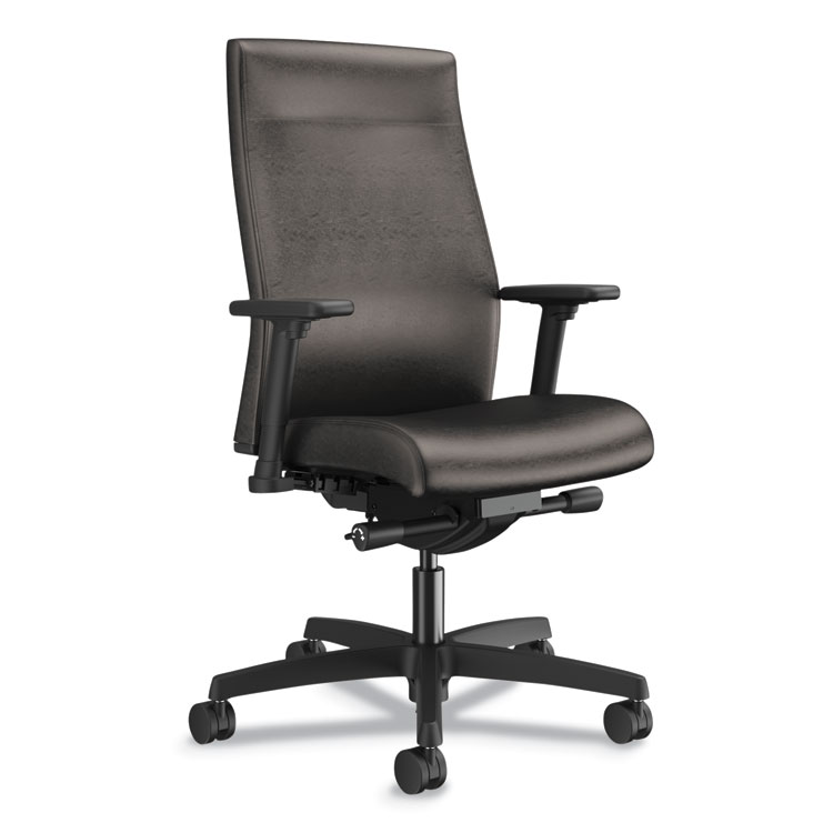 SertaPedic Emerson Executive Task Chair, Supports Up to 300 lbs., Black Seat-black Back, Silver Base