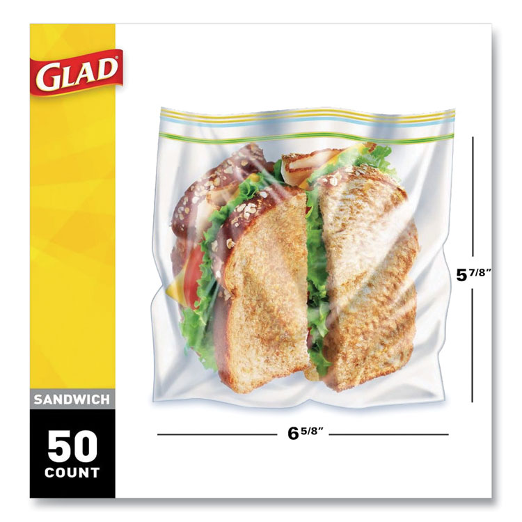 Glad® Sandwich Zipper Bags - Clorox Professional 57263 CT - Betty Mills