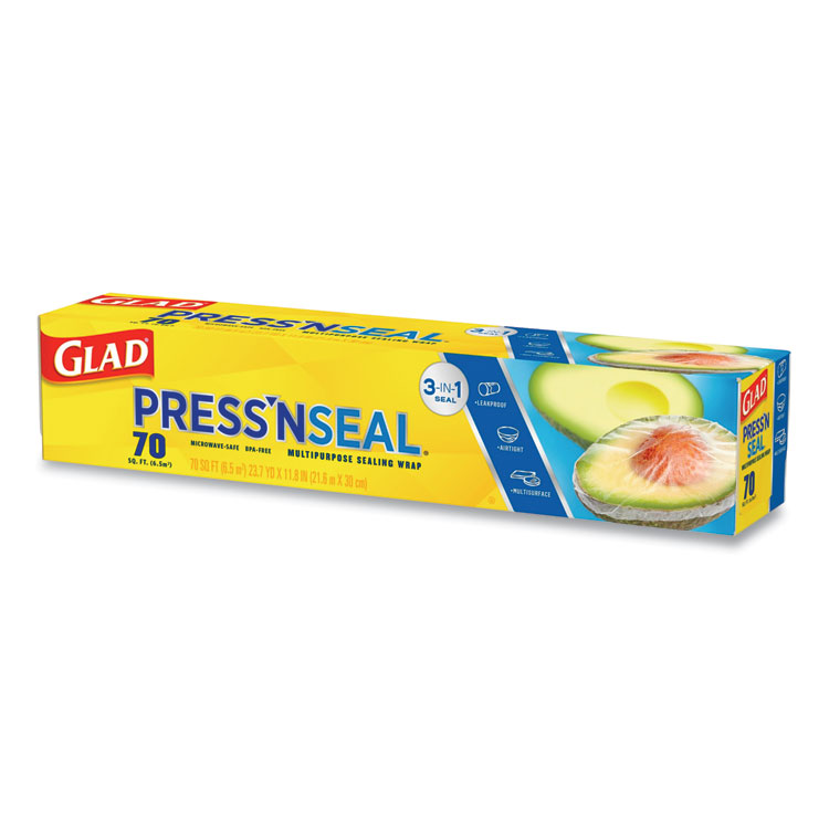 Glad Press'n Seal Plastic Food Wrap - 70 Square Foot Roll (Package