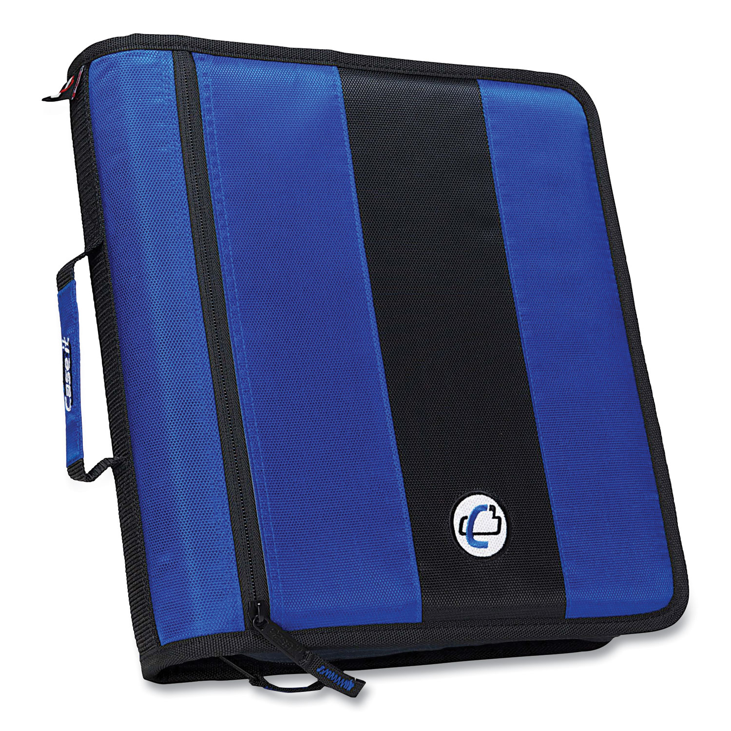 CAED186BLK - Case it - King Size Mighty Zip Tab Binder, 3 Rings, 4&quot; Capacity, 11 x 8.5, Black