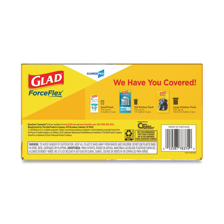 Glad® Tall Kitchen Drawstring Trash Bags - Clorox Professional 79009 CT -  Betty Mills