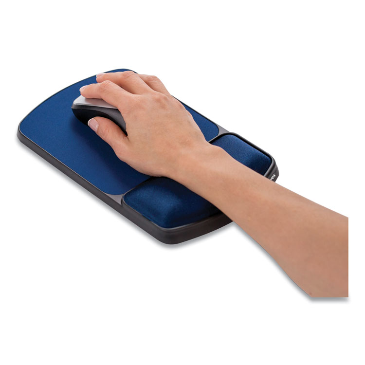 Fellowes Easy Glide Gel Wrist Rest/Mouse Pad, Black