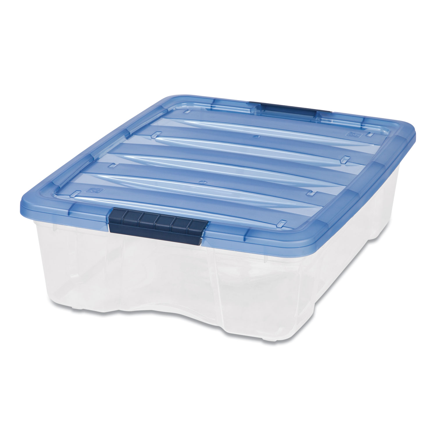 IRIS USA 65 Quart Snap Top Stackable Clear Plastic Storage Box