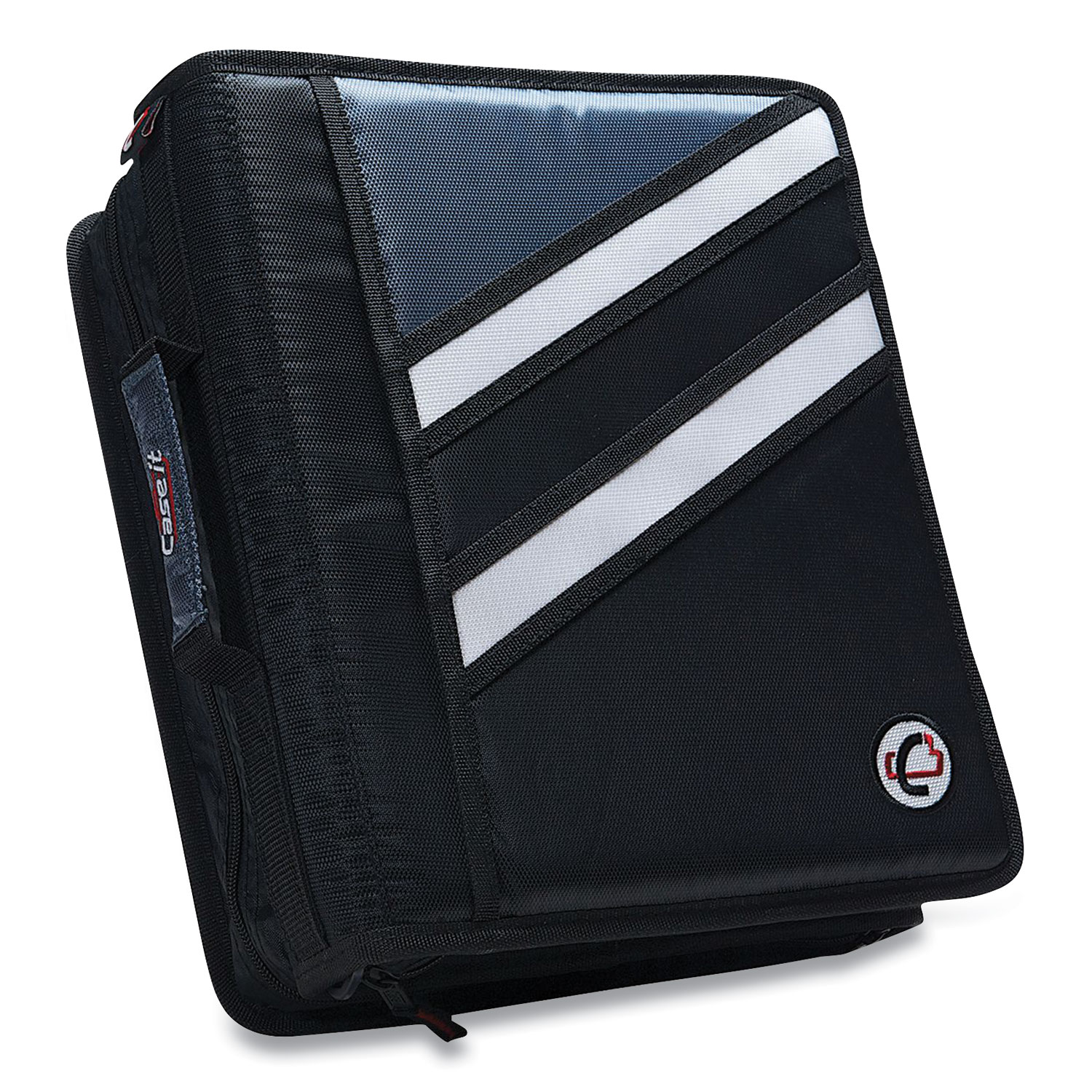 CAEZ176BLK - Case it - Z-System 2-in-1 Zipper Binder, 3 Rings (x2), 1.5&quot; Capacity (x2), 11 x 8.5, Black/Gray Accents