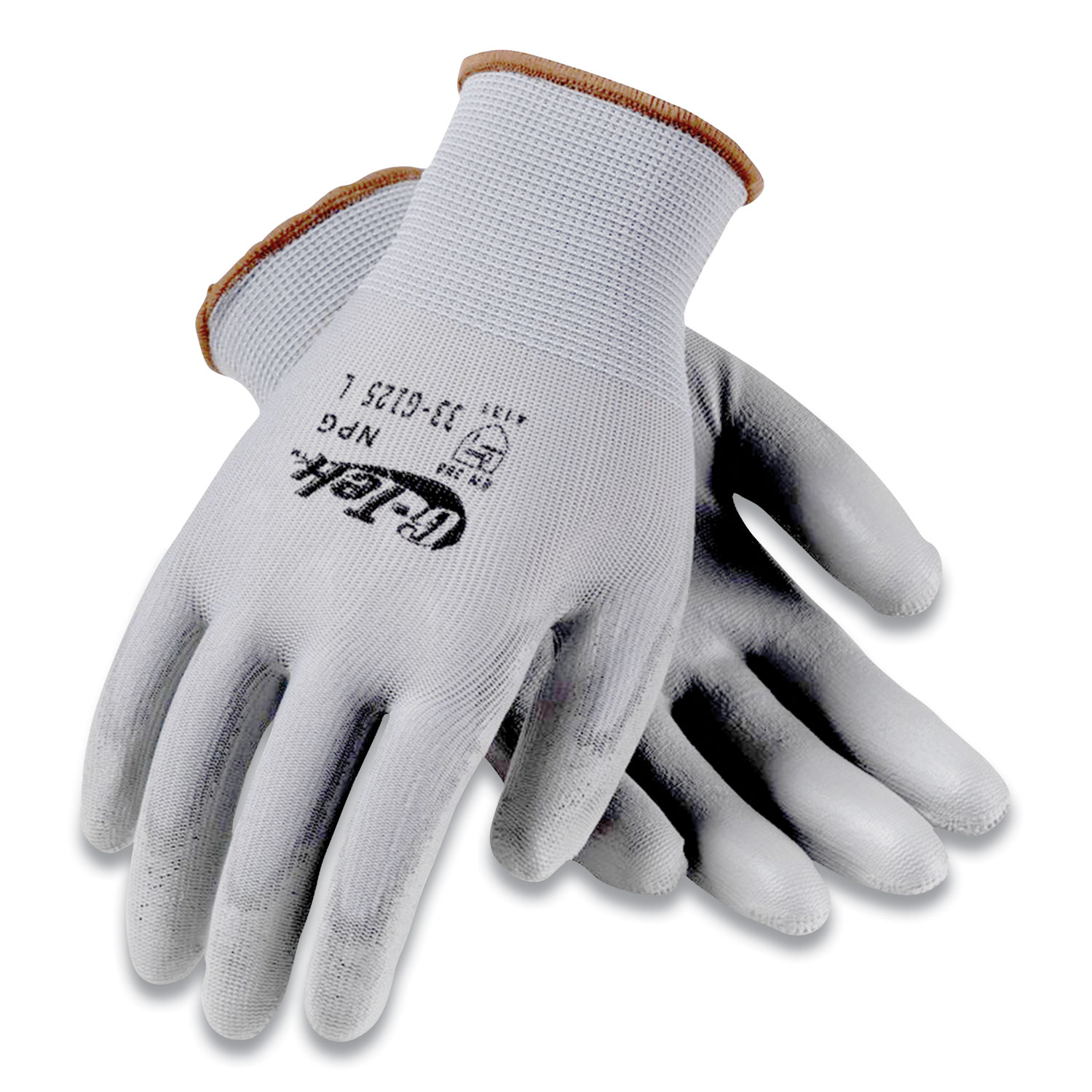 PIP G-Tek GP Gray Polyurethane Coated Seamless Knit Nylon Gloves