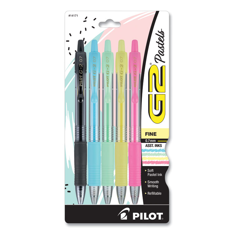 Zebra Retractable Gel Pen, Fine 0.7mm Assorted