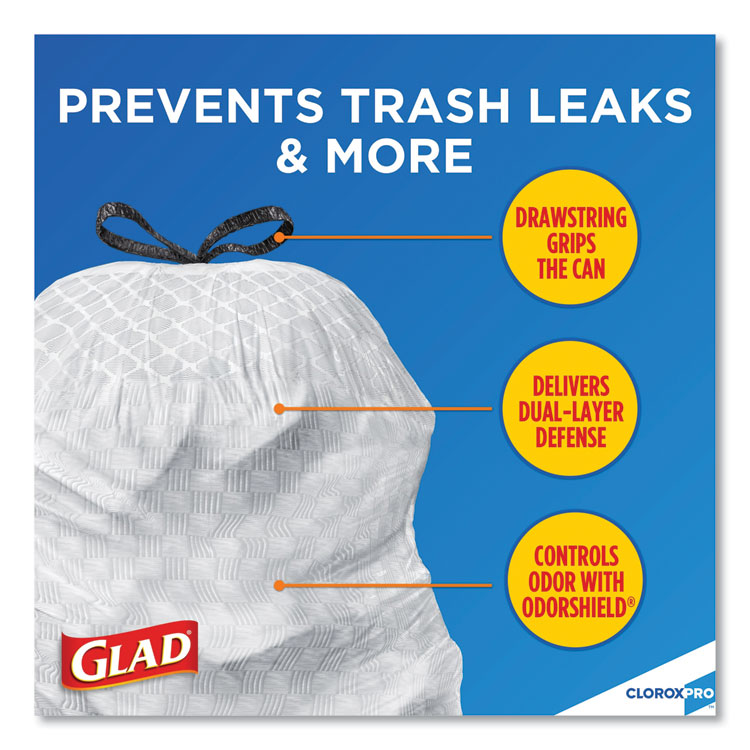 Glad ForceFlex Trash Bag, White - 13 Gallon by Saalfeld Redistribution