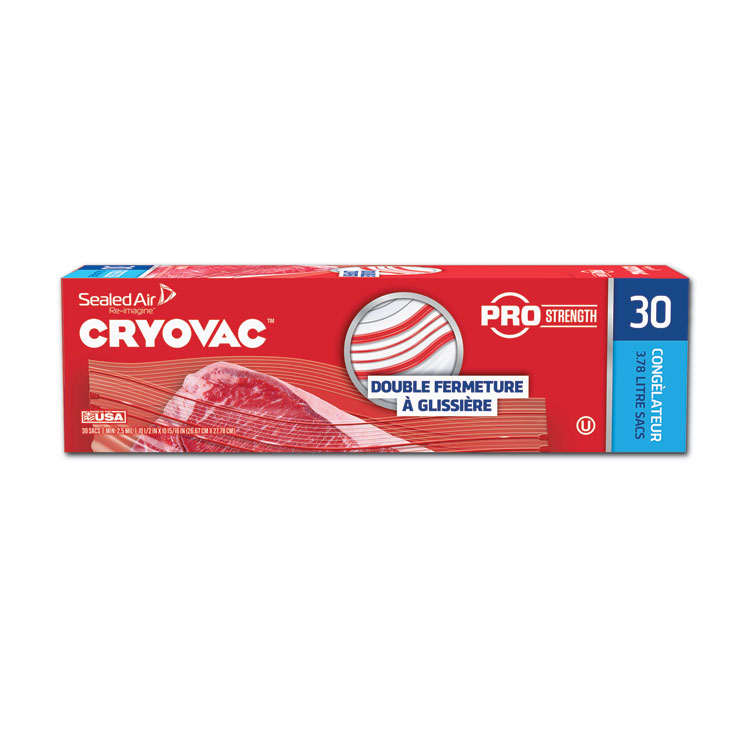 Cryovac Brand Resealable One Gallon Storage Bags by Diversey