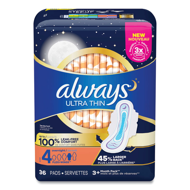 Always Ultra Secure Night - Sanitary Pads, size 4, 6 pcs