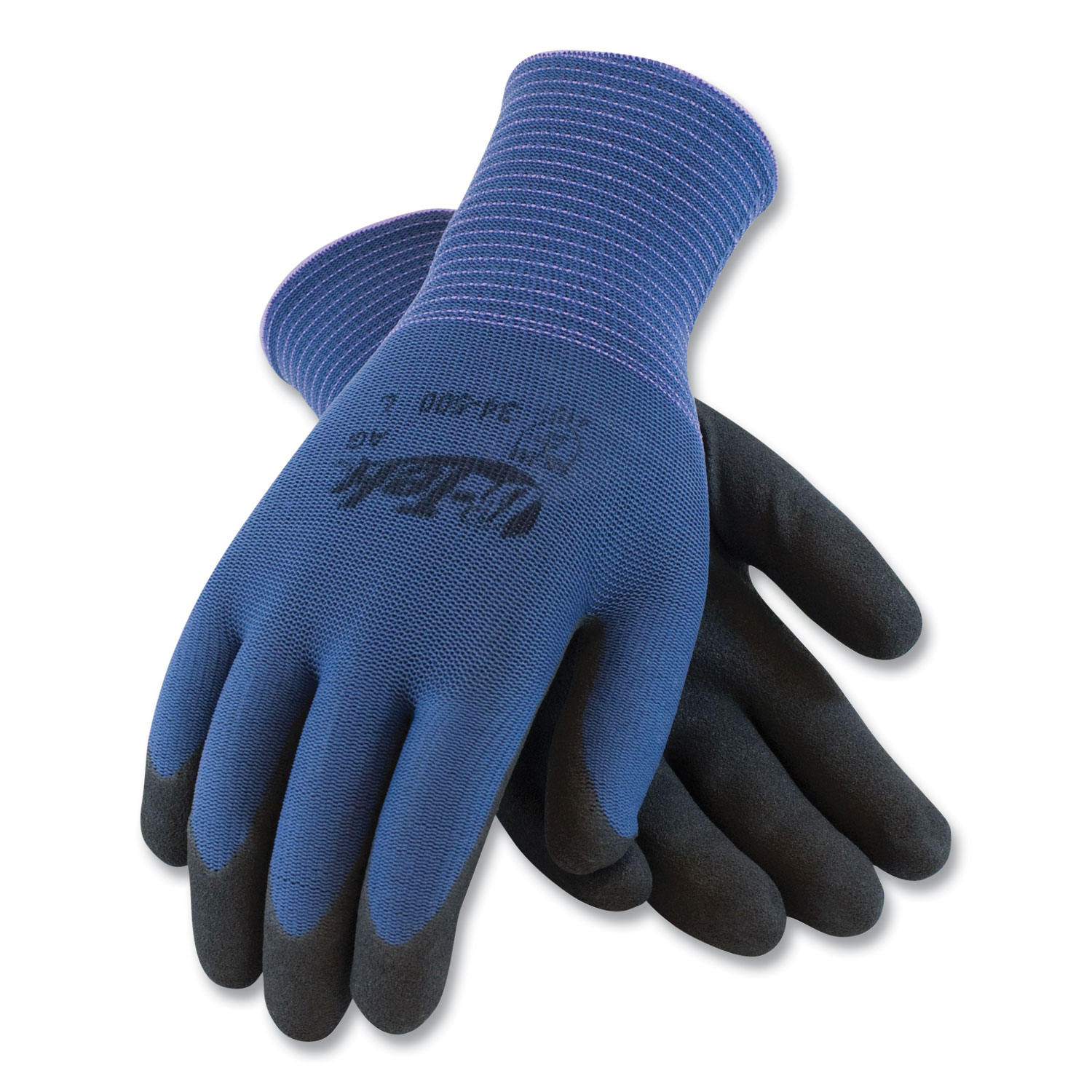 Nitrile Dipped Industrial Nylon Work Gloves, Cut/Abrasion Resistant