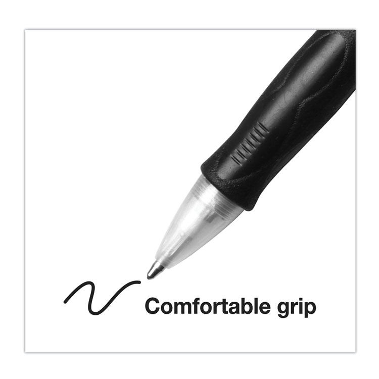 BIC Soft Feel Stick Ballpoint Pen, Medium 1mm, Black Ink/Barrel