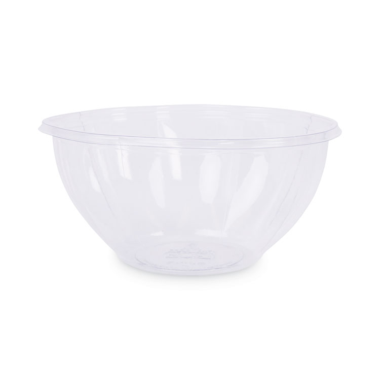 Eco-Products EP-SB32 32 oz. Clear Compostable Plastic Salad Bowl with Lid -  150/Case