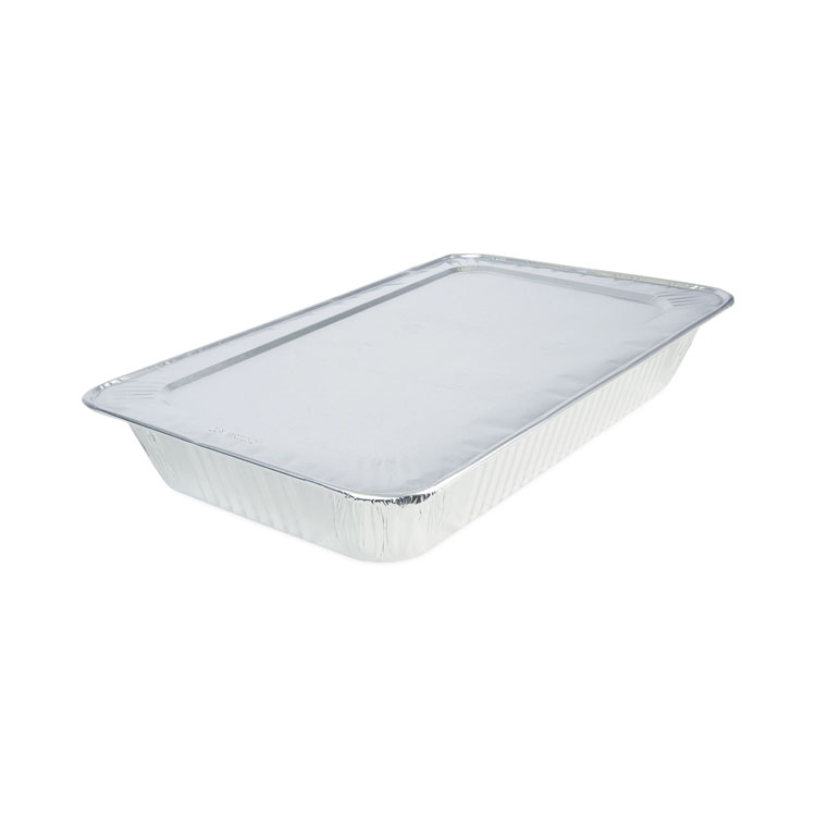 Boardwalk 12.81 in. x 20.75 in. Silver Disposable Aluminum Steam