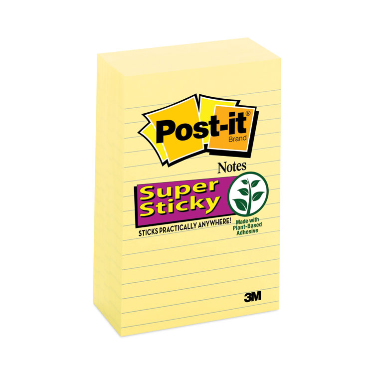 Post-it® Notes Super Sticky Pads in Canary Yellow - 3M 6605SSCY PK - Betty  Mills