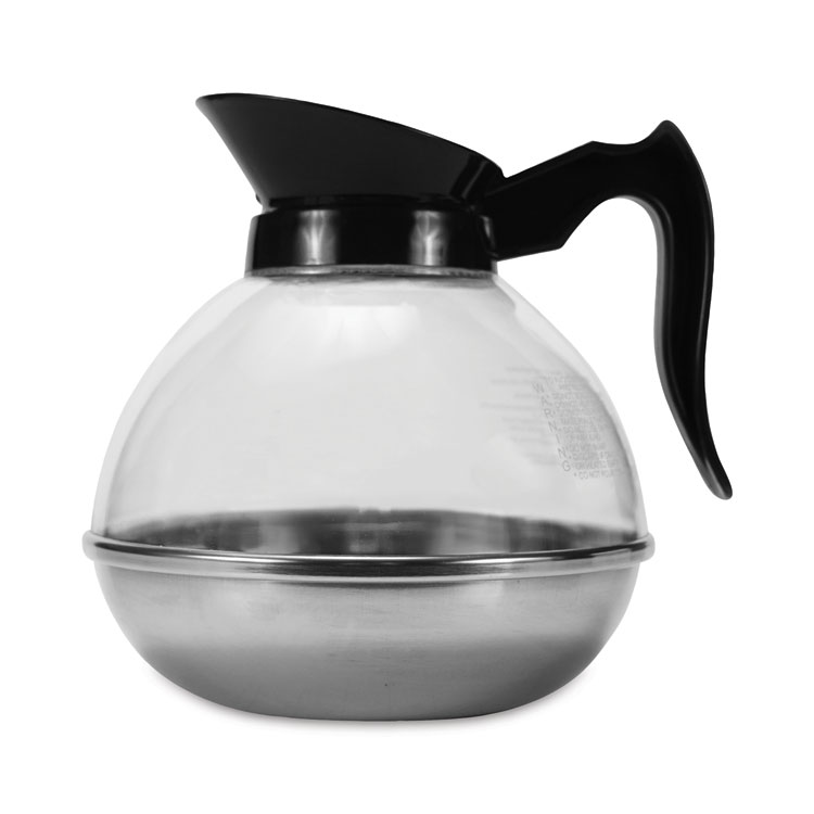 Coffee Pro Unbreakable Regular Coffee Decanter, 12-Cup, Stainless