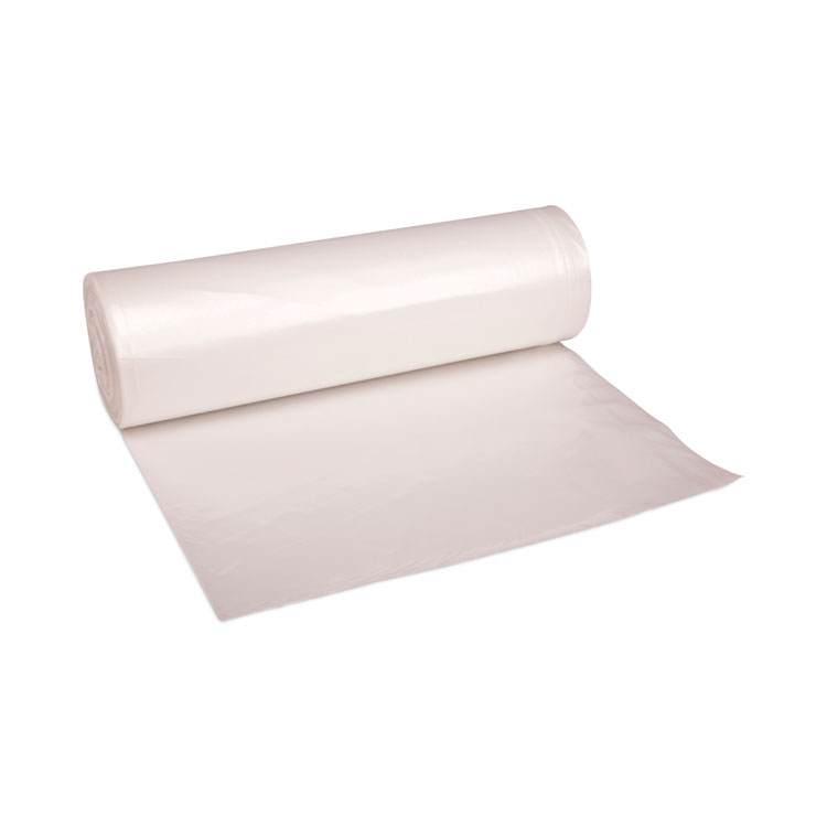Inteplast Group High-Density Interleaved Commercial Can Liners, 33 gal, 16 microns, 33 x 40, Clear