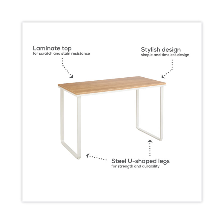 Safco® 47 Steel Table Desk, Beech/White ( 1943BHWH)