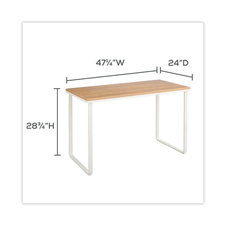 Safco® 47 Steel Table Desk, Beech/White ( 1943BHWH)