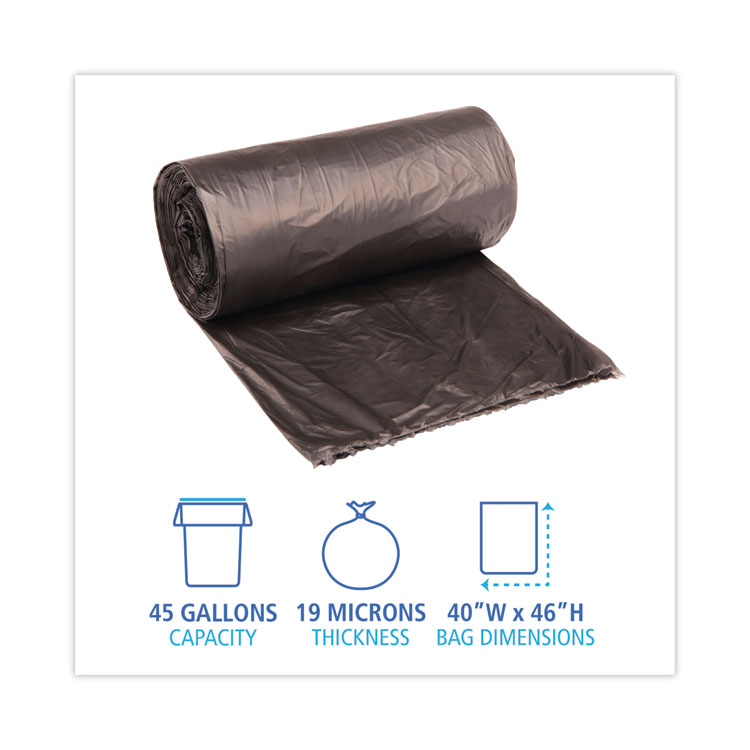 Coastwide Professional High-Density Can Liners | 30 Gal | 0.31 Mil | 30 x 37 | Clear | 25 Bags/Roll | 20 Rolls/Carton