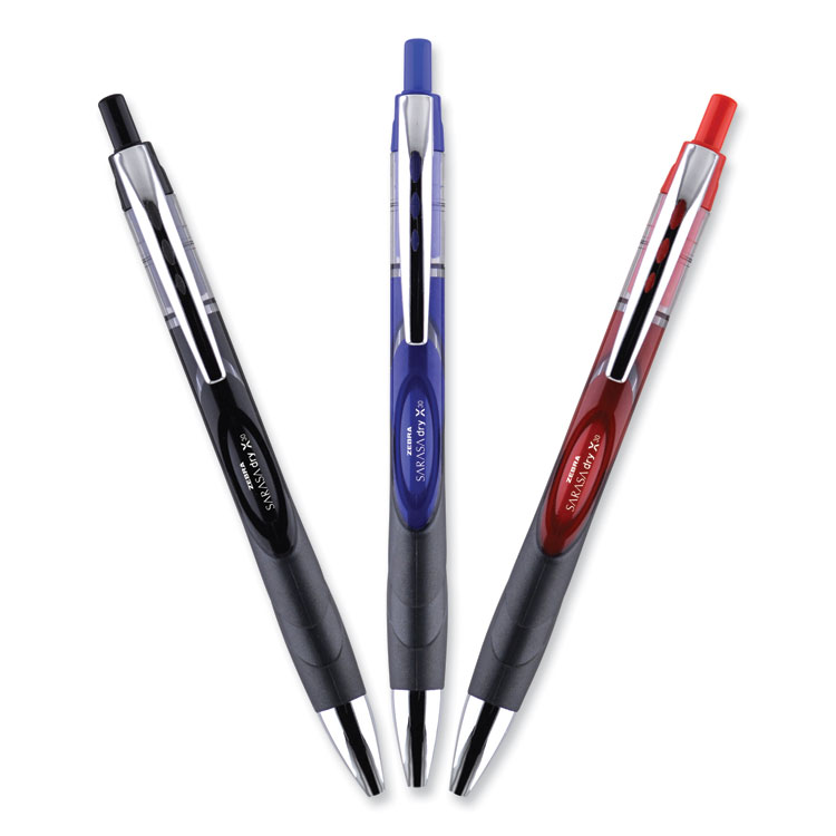 Sarasa Dry Gel X1 Gel Pen, Retractable, Medium 0.7 mm, Blue Ink, Blue  Barrel, 12/Pack