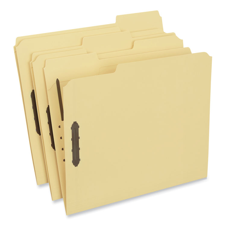 Universal Deluxe Reinforced Top Tab Fastener Folders, 0.75