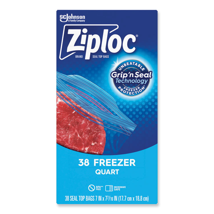 Ziploc Seal Top Quart Freezer Bags (38 ct)