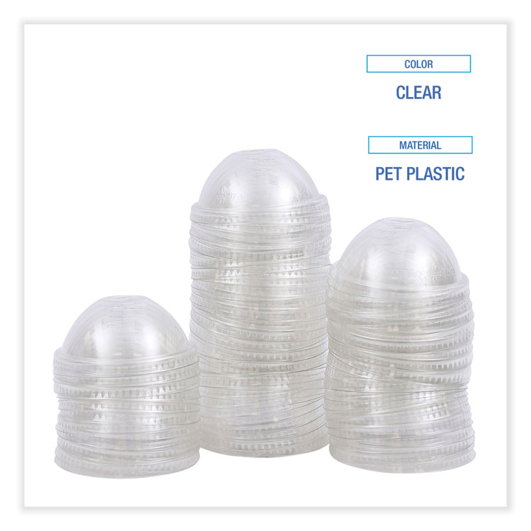 16 oz. Clear Disposable Plastic Cups with Dome Lids & Straws - 24 Ct.