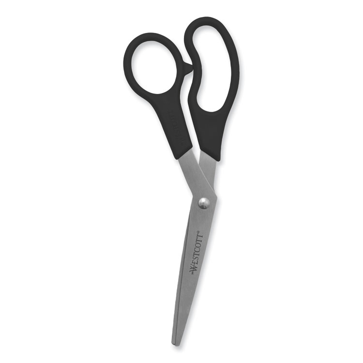 Westcott 8 Titanium Non-Stick Scissors, 2-Pack, Black and Red