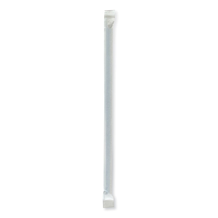 500] Clear Plastic Jumbo Straws - Individually Wrapped Drinking