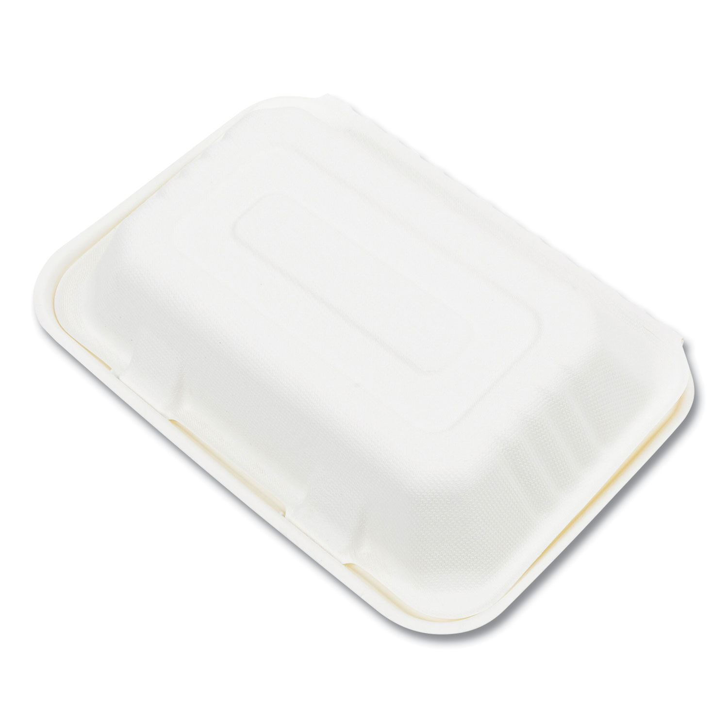 Boardwalk, Bagasse Food Containers, Hinged-Lid, 1-Compartment