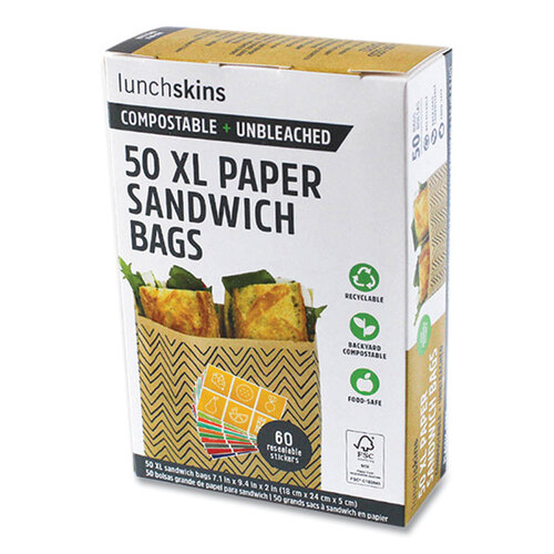 Lunchskins Paper Sandwich Bags 50 Ea, Other