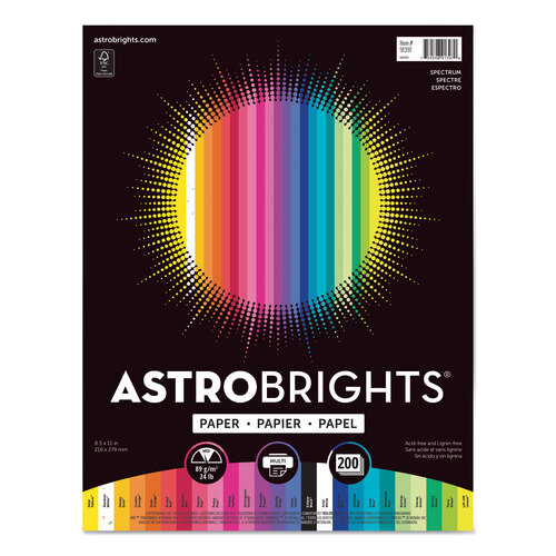 WAU91397 - Neenah Paper - Color Paper - &quot;Spectrum&quot; Assortment, 24 lb Bond Weight, 8.5 x 11, 25 Assorted Spectrum Colors, 200/Pack