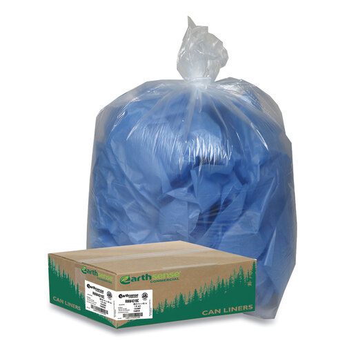 WBIRNW4310C - Webster - Linear Low Density Clear Recycled Can Liners, 23 gal, 1.25 mil, 28.5" x 43", Clear, 150/Carton