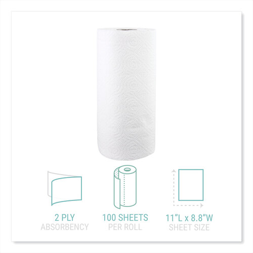 WIN1220CT - Windsoft - Perforated Paper Towel Rolls, 11 x 8 4/5, White, 100/Roll, 30/Carton