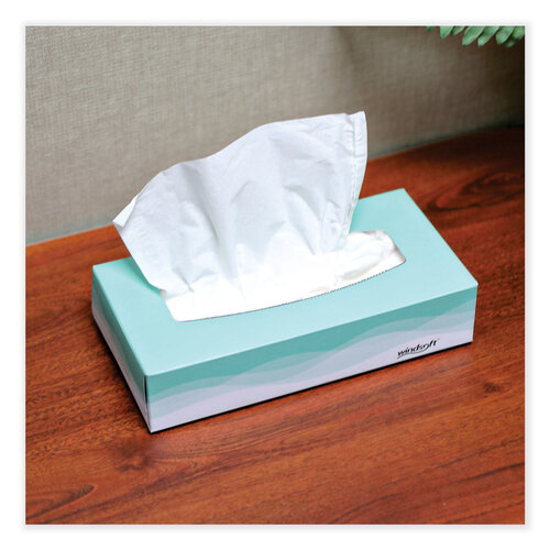 WIN2360 - Windsoft - Facial Tissue, 2 Ply, White, Flat Pop-Up Box, 100 Sheets/Box, 30 Boxes/Carton