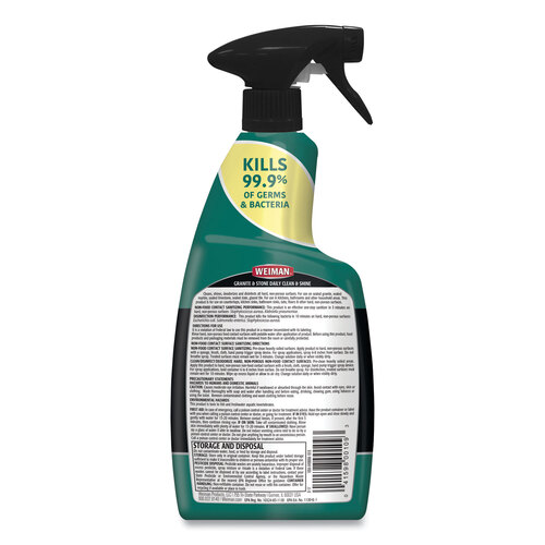 WMN109EA - Weiman - Weiman Granite Cleaner and Polish, Citrus Scent, 24 oz Spray Bottle