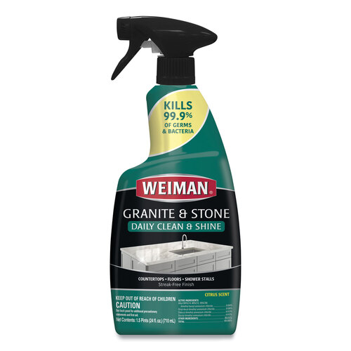 WMN109EA - Weiman - Weiman Granite Cleaner and Polish, Citrus Scent, 24 oz Spray Bottle