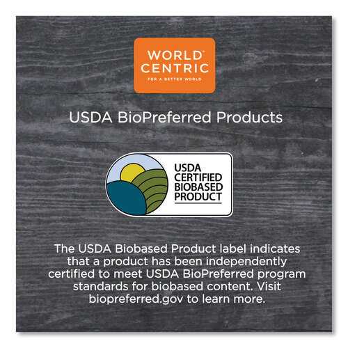 WORCPLCS2S - World Centric - PLA Lids for Fiber Cups, 2.6&quot; Diameter x 0.3&quot;h, Clear, Plastic, 2,000/Carton