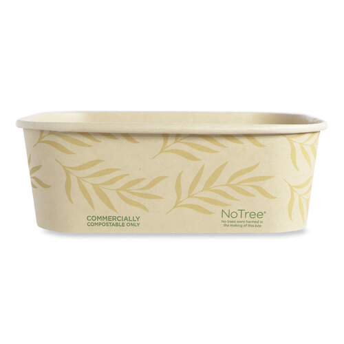WORCTNT24 - World Centric - No Tree Rectangular Containers, 24 oz, 4.7 x 6.8 x 2.3, Natural, Sugarcane, 300/Carton