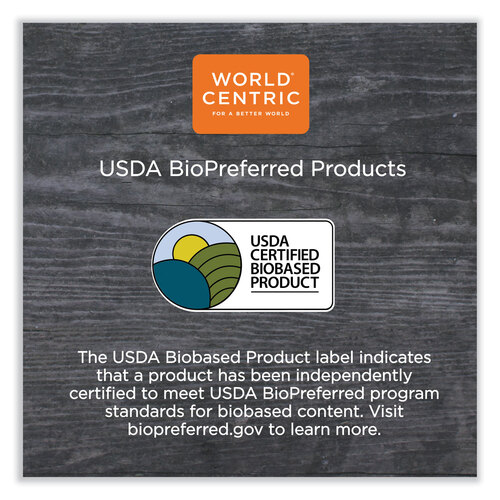 WORCTNT32 - World Centric - No Tree Rectangular Containers, 32 oz, 4.7 x 6.8 x 3, Natural, Sugarcane, 300/Carton