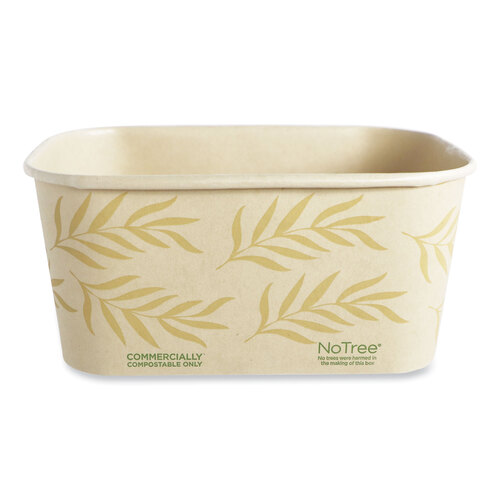 WORCTNT32 - World Centric - No Tree Rectangular Containers, 32 oz, 4.7 x 6.8 x 3, Natural, Sugarcane, 300/Carton
