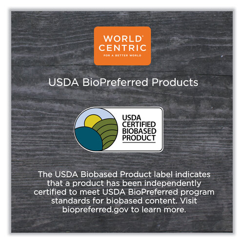WORPBSCU13LFS - World Centric - Fiber Hinged Containers, 13.7 x 6.6 x 1.3, Natural, Paper, 200/Carton