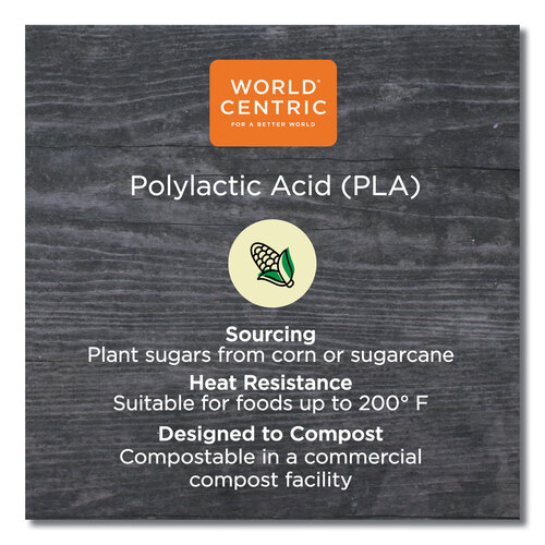 WORRDCS32 - World Centric - PLA Rectangular Deli Containers, 32 oz, 6.1 x 7.6 x 2.8, Clear, Plastic, 600/Carton