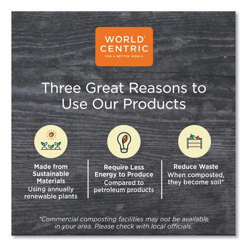 WORRDLCS24 - World Centric - PLA Rectangular Deli Container Lids, 6.5 x 7.5 x 0.3, Clear, Plastic, 600/Carton