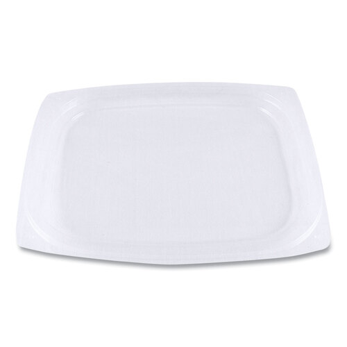 WORRDLCS8 - World Centric - PLA Rectangular Deli Container Lids, 4.8 x 5.9 x 0.3, Clear, Plastic, 900/Carton